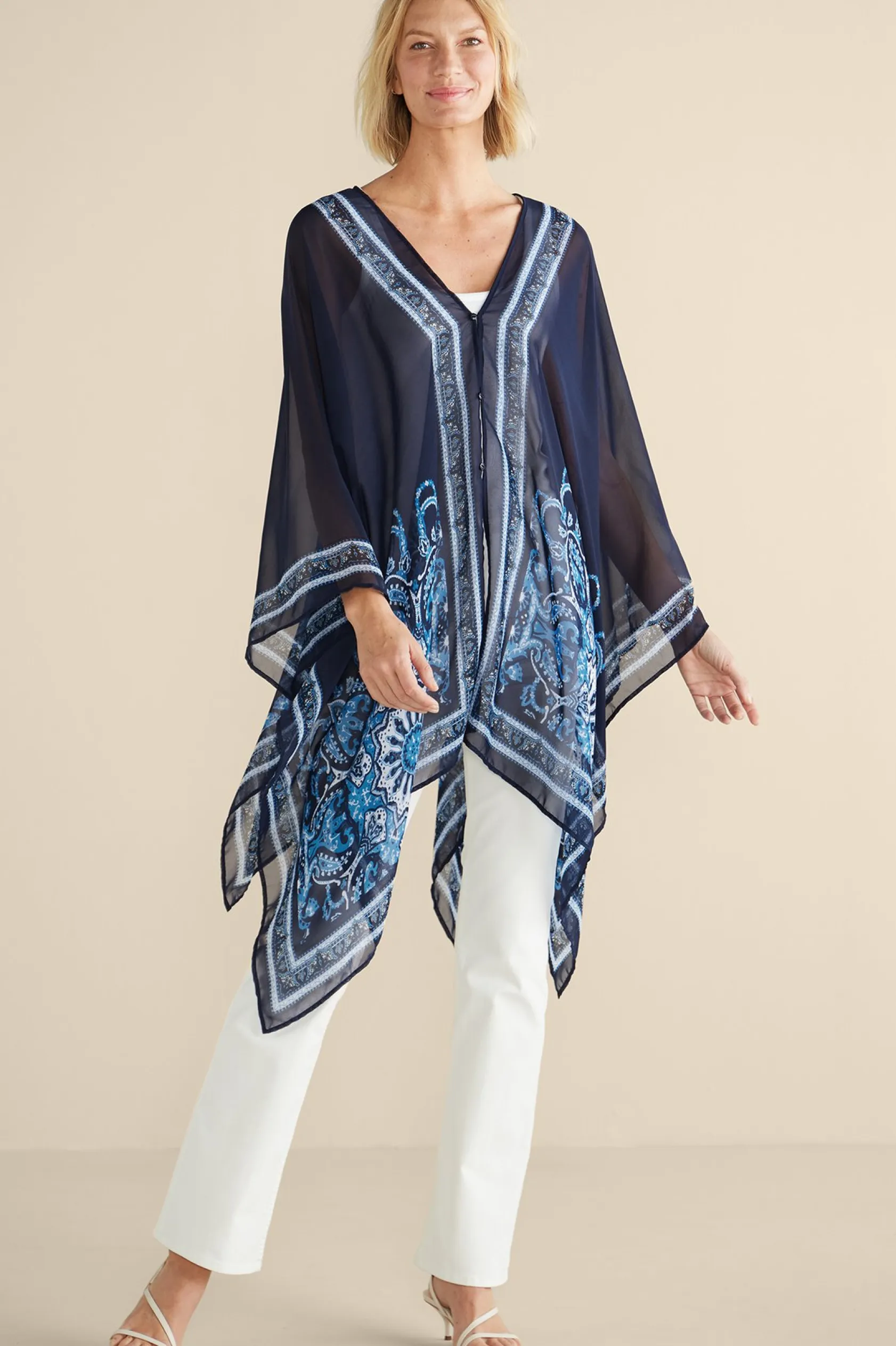 Soft Surroundings Aleta Poncho Topper