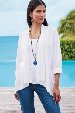 Soft Surroundings Alicante Linen Blend Topper