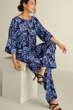 Soft Surroundings Aria Velvet Wide Leg Pants