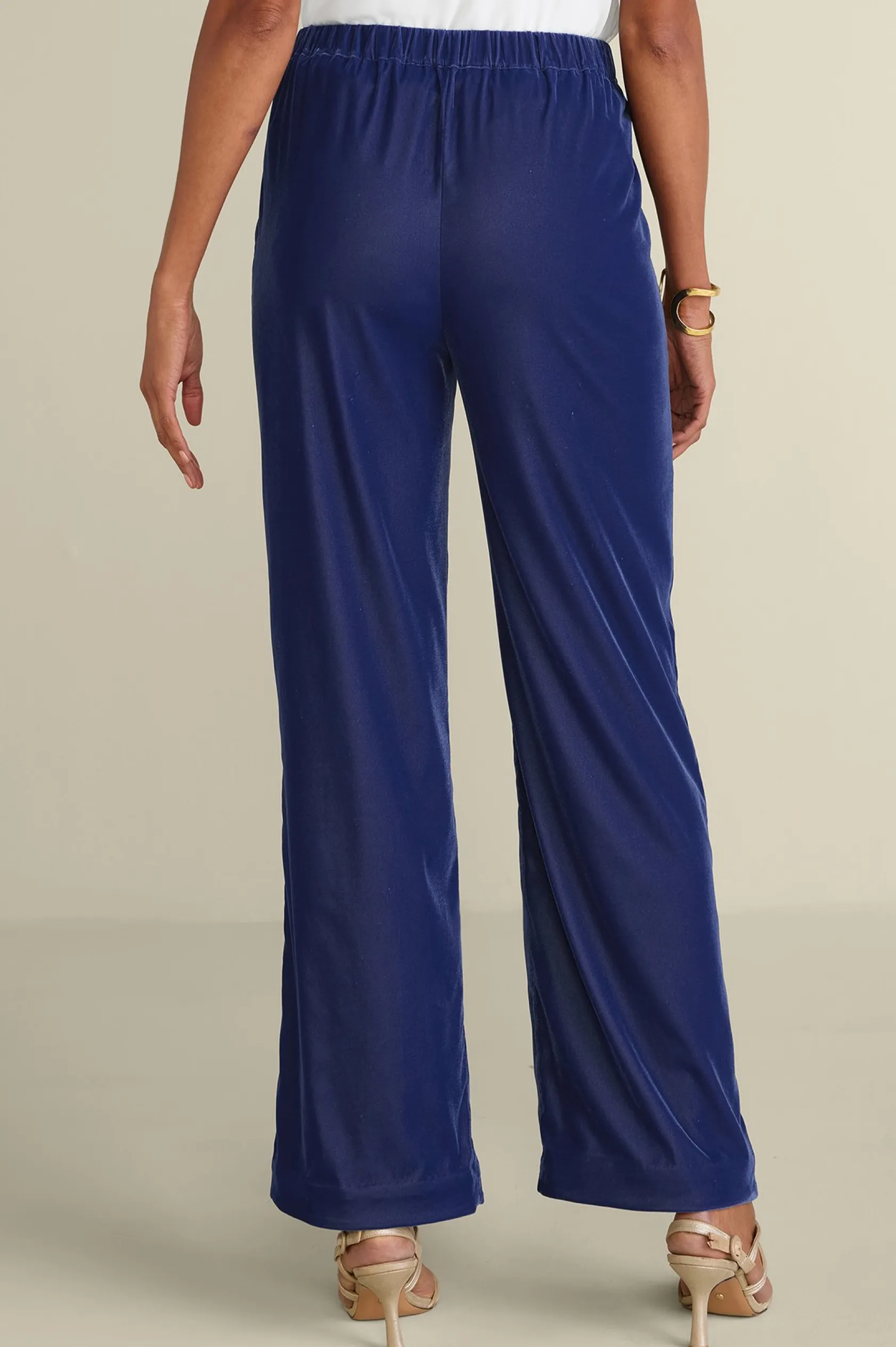 Soft Surroundings Aria Velvet Wide Leg Pants