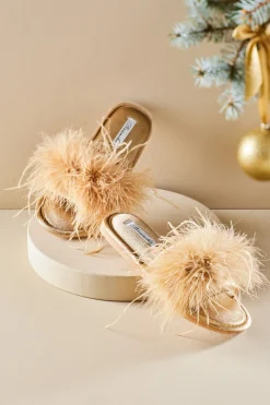 Soft Surroundings Branche Kiki Feather Slipper