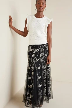 Soft Surroundings Celina Flutter Sleeve Sweater