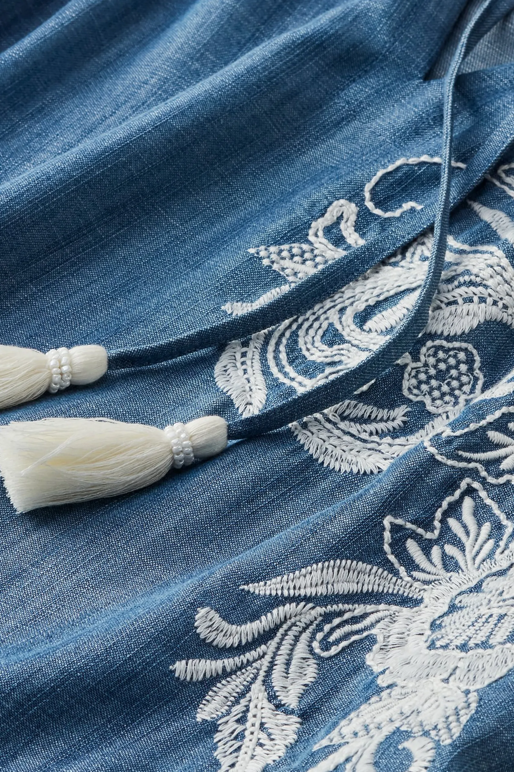 Soft Surroundings Diya Embroidered TENCEL™ Peasant Top