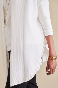 Soft Surroundings Draped Ruffle Cardigan