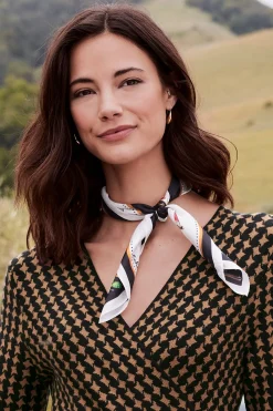 Soft Surroundings Drinks on Me Silk Scarf