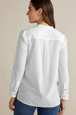 Soft Surroundings Eleanor Crochet Shirt