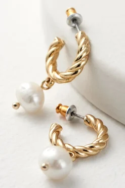 Soft Surroundings Estella Pearl Mini Hoop Earring