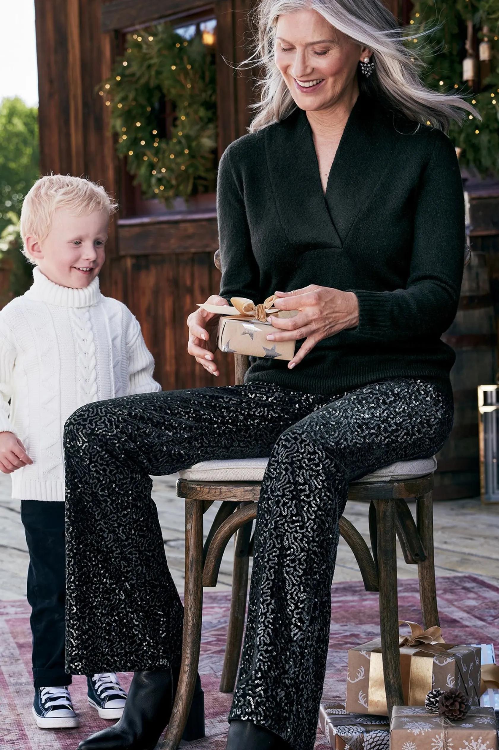 Soft Surroundings Eva Sequin Pants