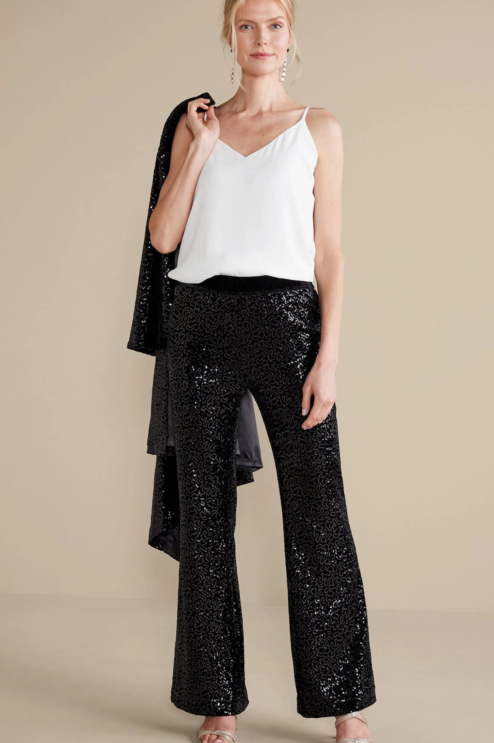 Soft Surroundings Eva Sequin Pants