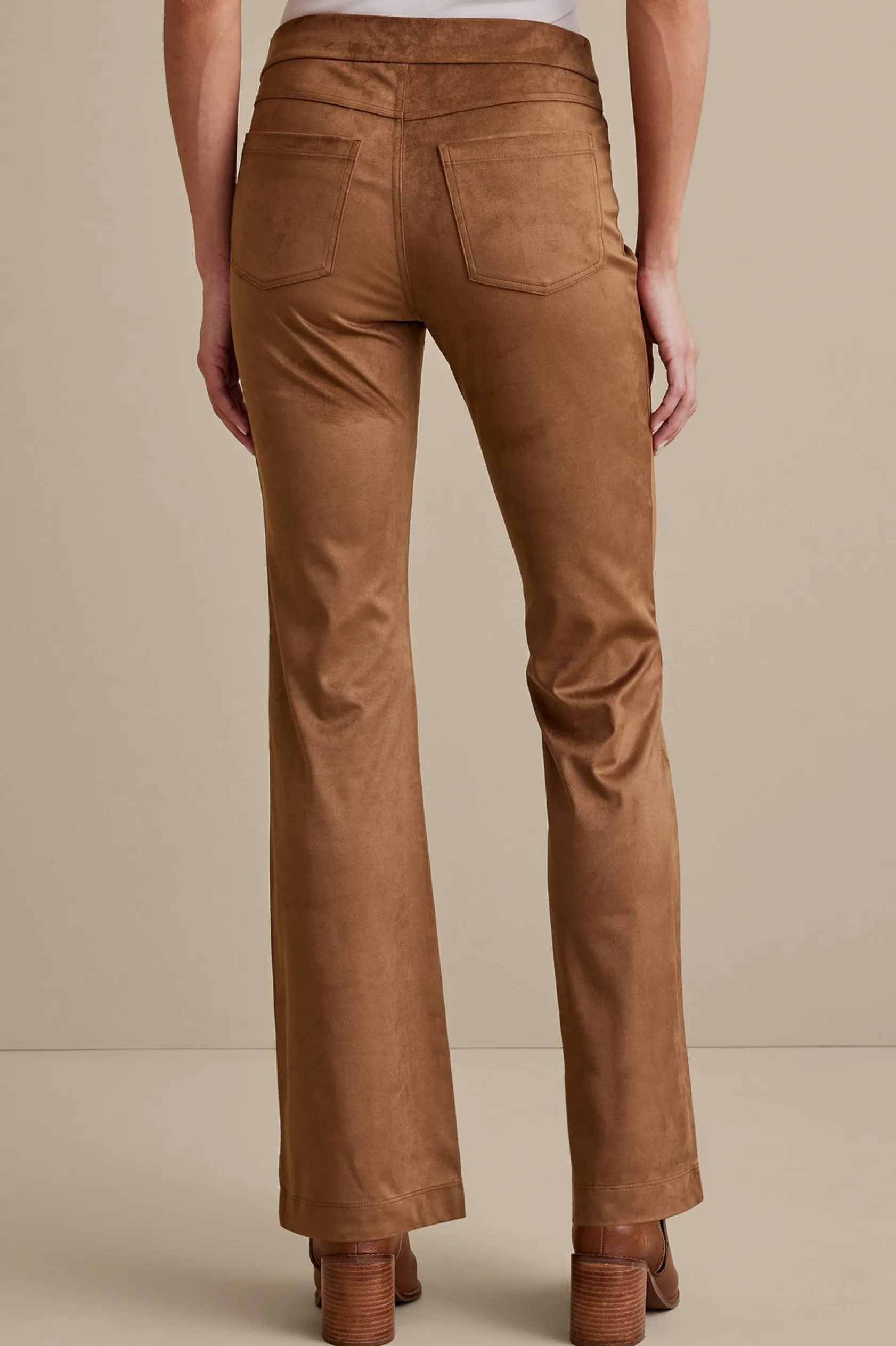 Soft Surroundings Faux Suede Bootcut Pants