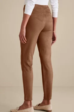 Soft Surroundings Faux Suede Pull-On Leggings