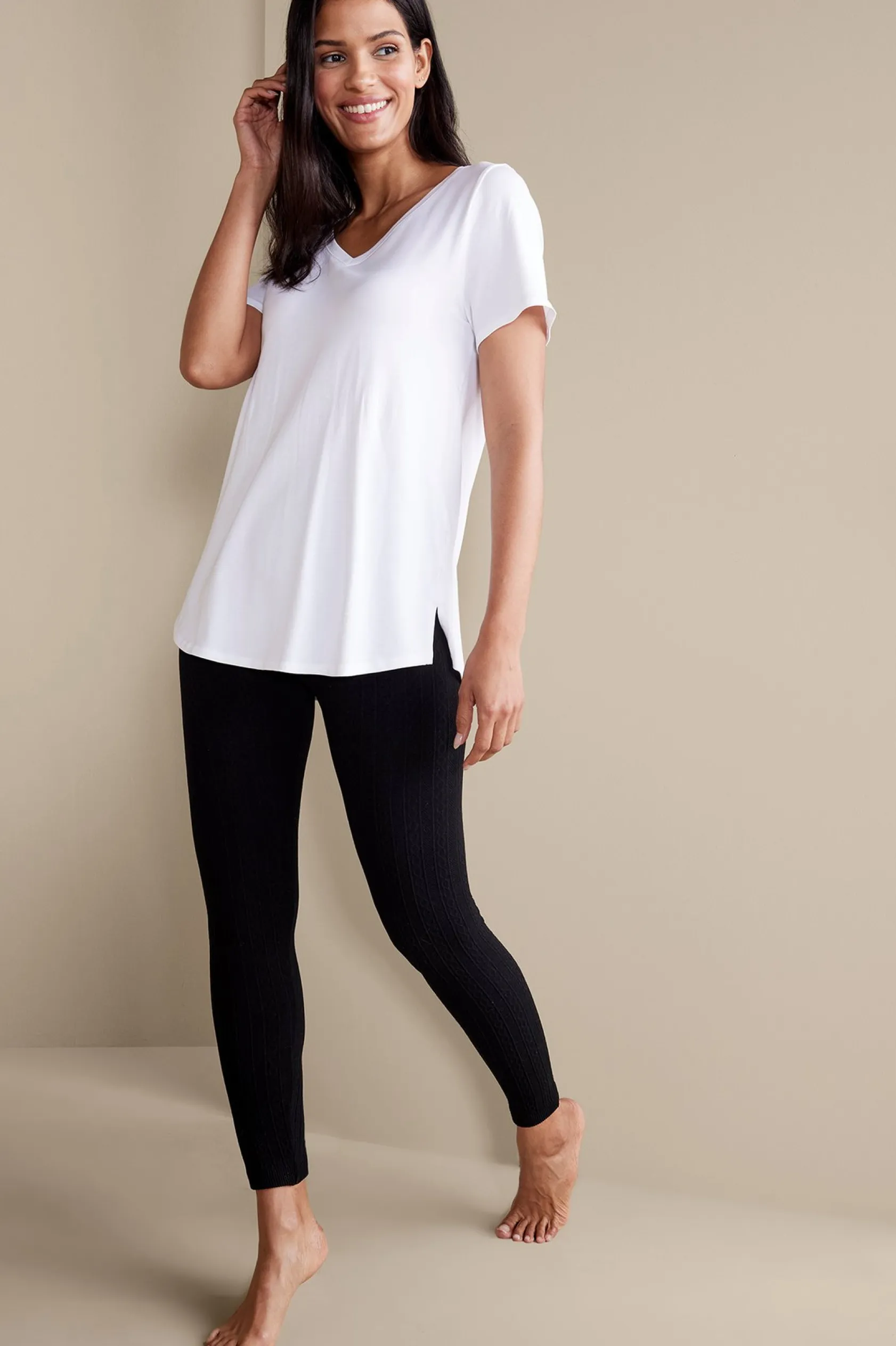 Soft Surroundings Fleece Lined Leggings