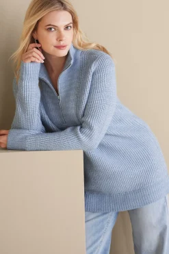 Soft Surroundings Hallie Half Zip Sweater