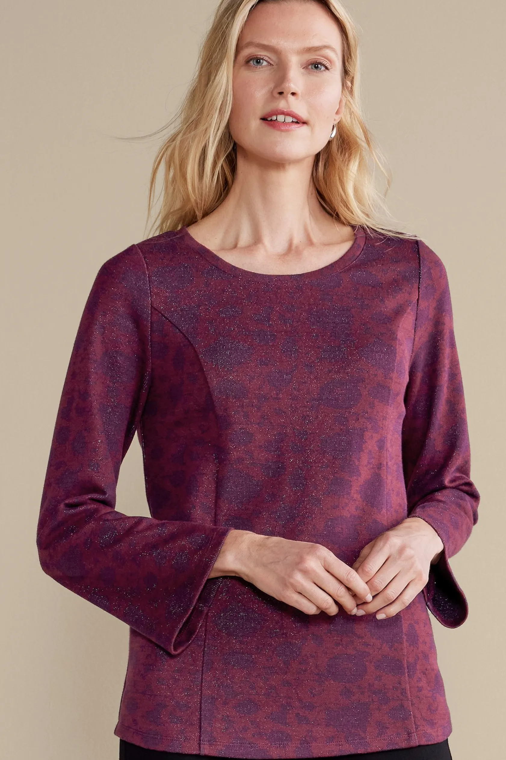 Soft Surroundings Jeri Jacquard Top