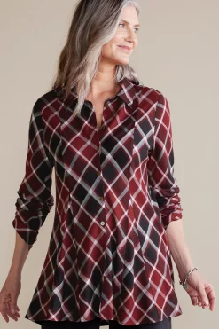 Soft Surroundings Joelle Plaid Tunic