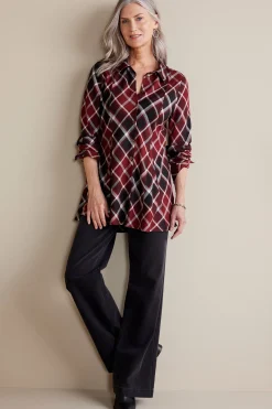 Soft Surroundings Joelle Plaid Tunic