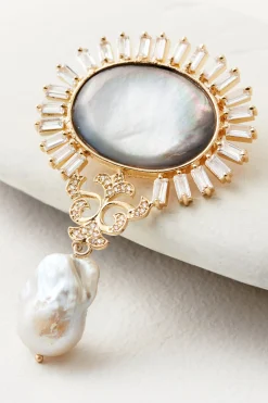 Soft Surroundings Juliet Pearl Drop Brooch
