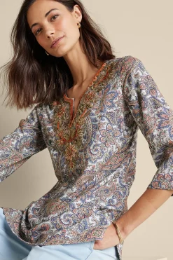 Soft Surroundings Kaimana Embellished Tunic