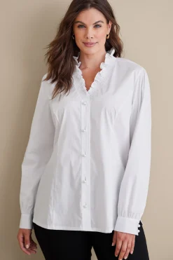 Soft Surroundings Kata Ruffle Collar Shirt