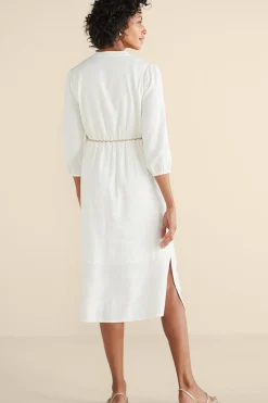 Soft Surroundings Kimora Embroidered Midi Dress