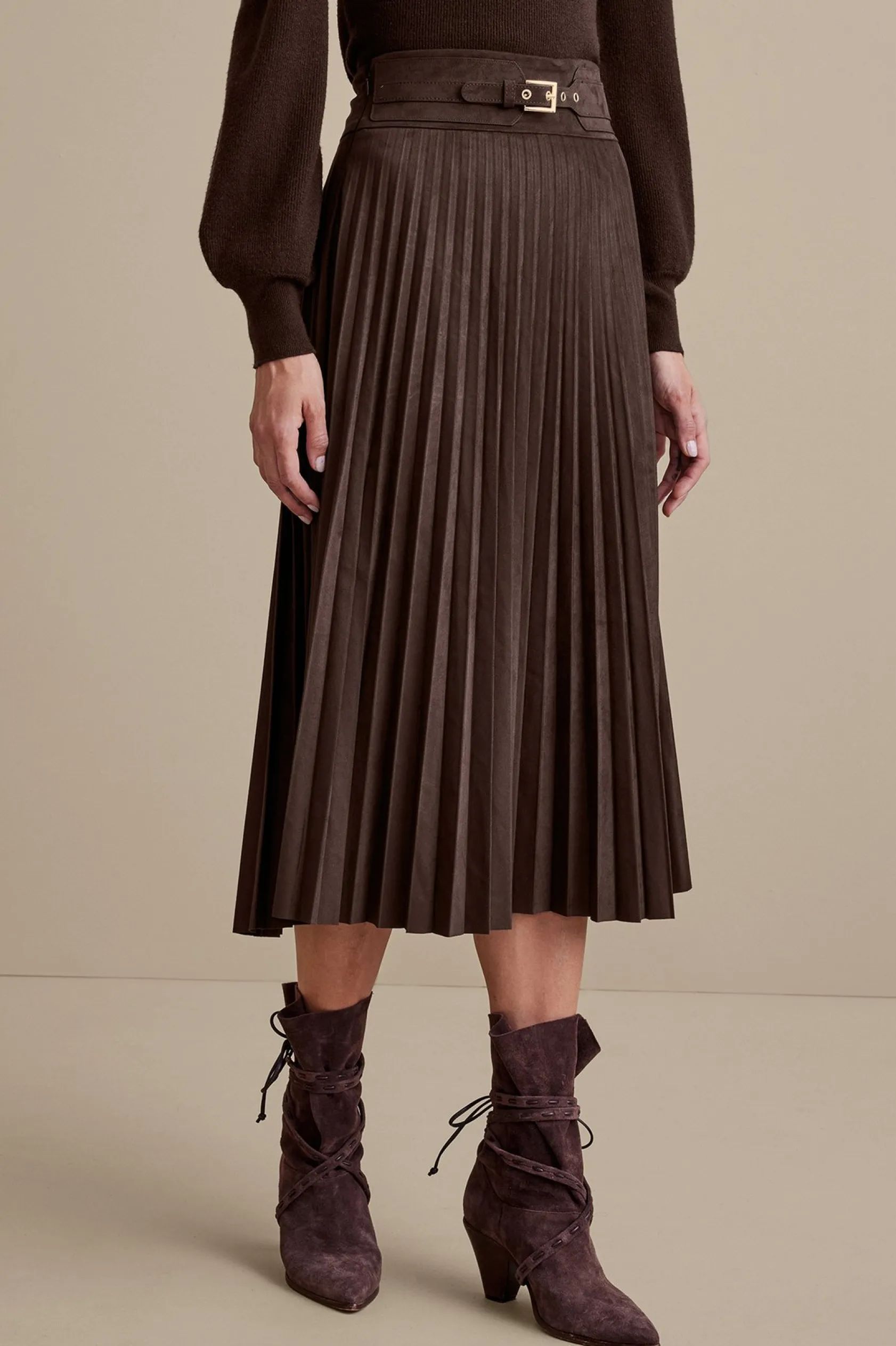 Soft Surroundings Lavina Faux Suede Skirt