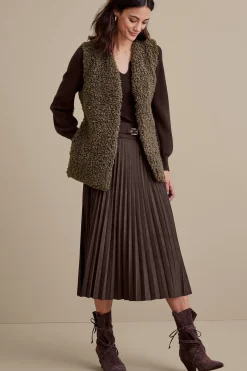 Soft Surroundings Lavina Faux Suede Skirt