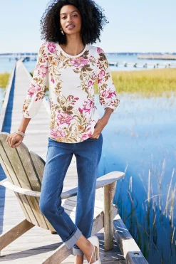 Soft Surroundings Lesley Printed Top