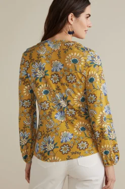 Soft Surroundings Lorna Button Front Top