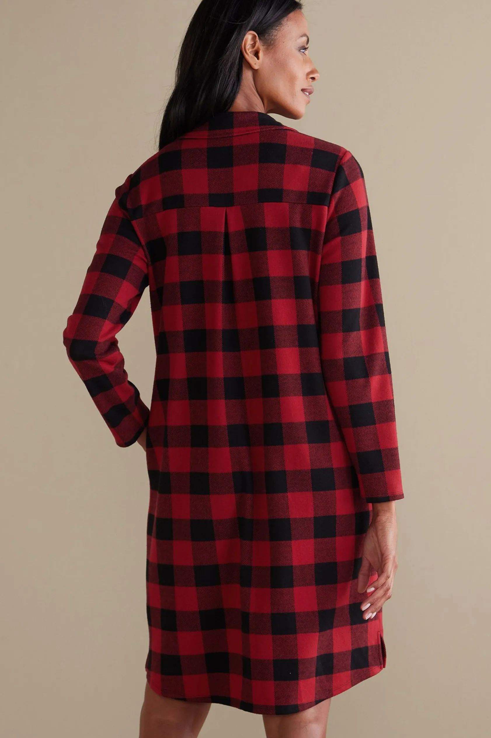 Soft Surroundings Mad About Plaid Sleep Dress
