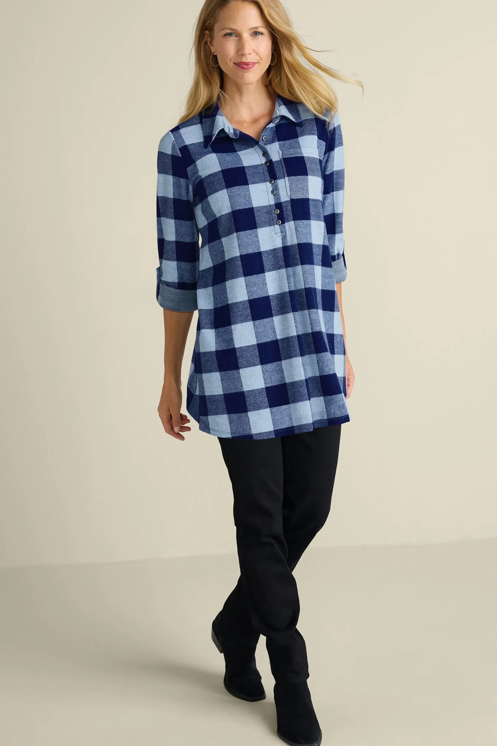 Soft Surroundings Mad About Plaid Tunic I