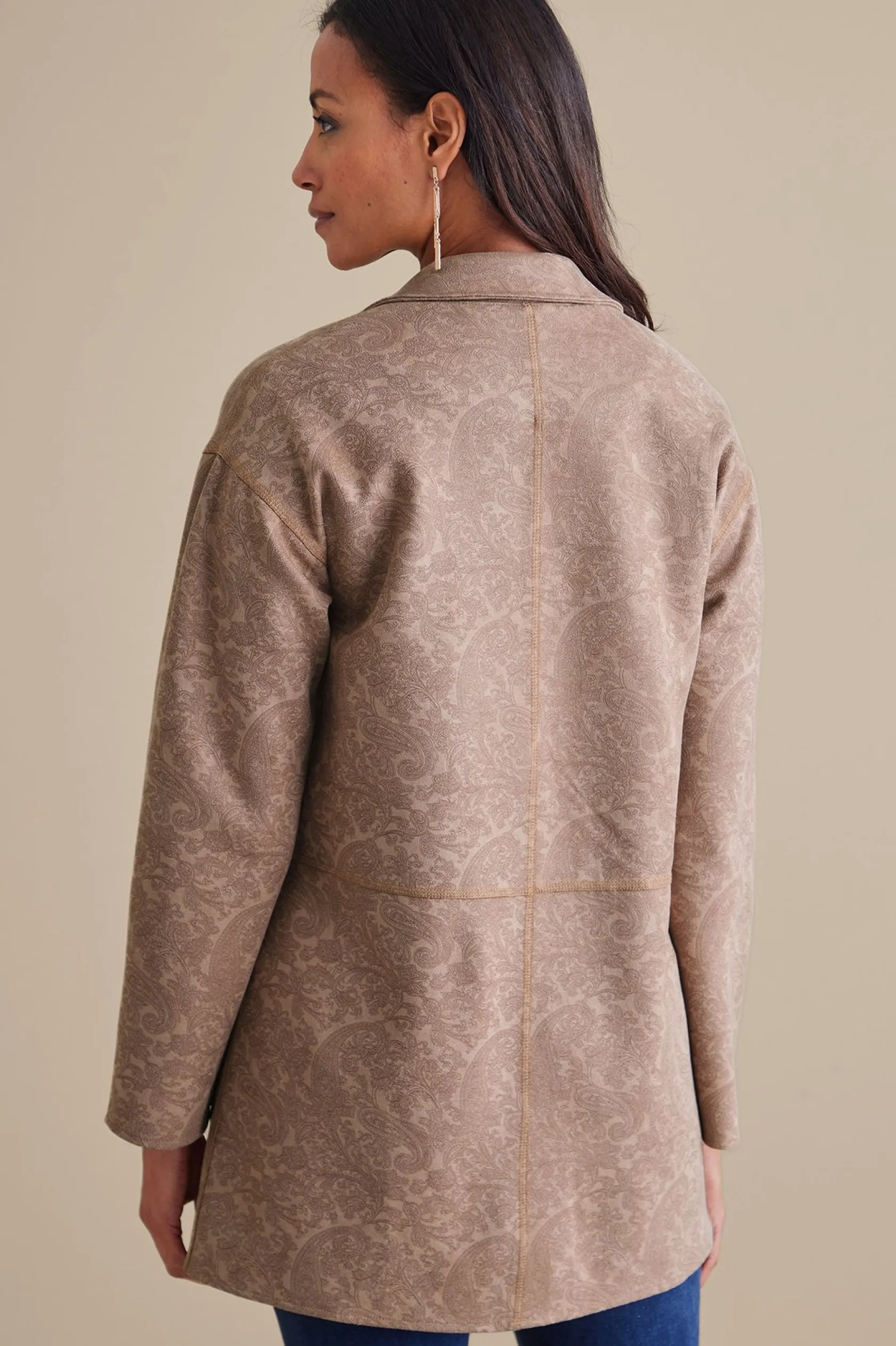 Soft Surroundings Malika Faux Suede Jacket
