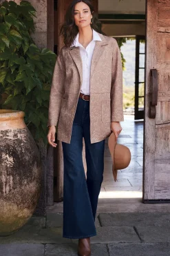 Soft Surroundings Malika Faux Suede Jacket