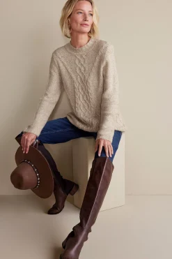 Soft Surroundings Marianna Cable Sweater