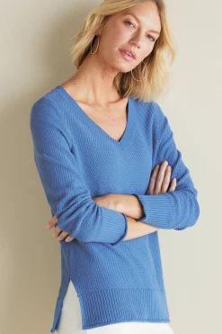 Soft Surroundings Marin Back Button Sweater