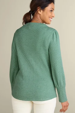 Soft Surroundings Melina Waffle Pullover