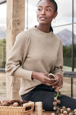 Soft Surroundings Melina Waffle Pullover