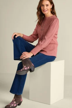 Soft Surroundings Melina Waffle Pullover