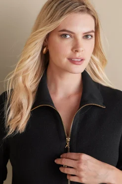 Soft Surroundings Meria Zip Sweater