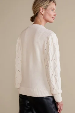 Soft Surroundings Meryl Cable Cardigan