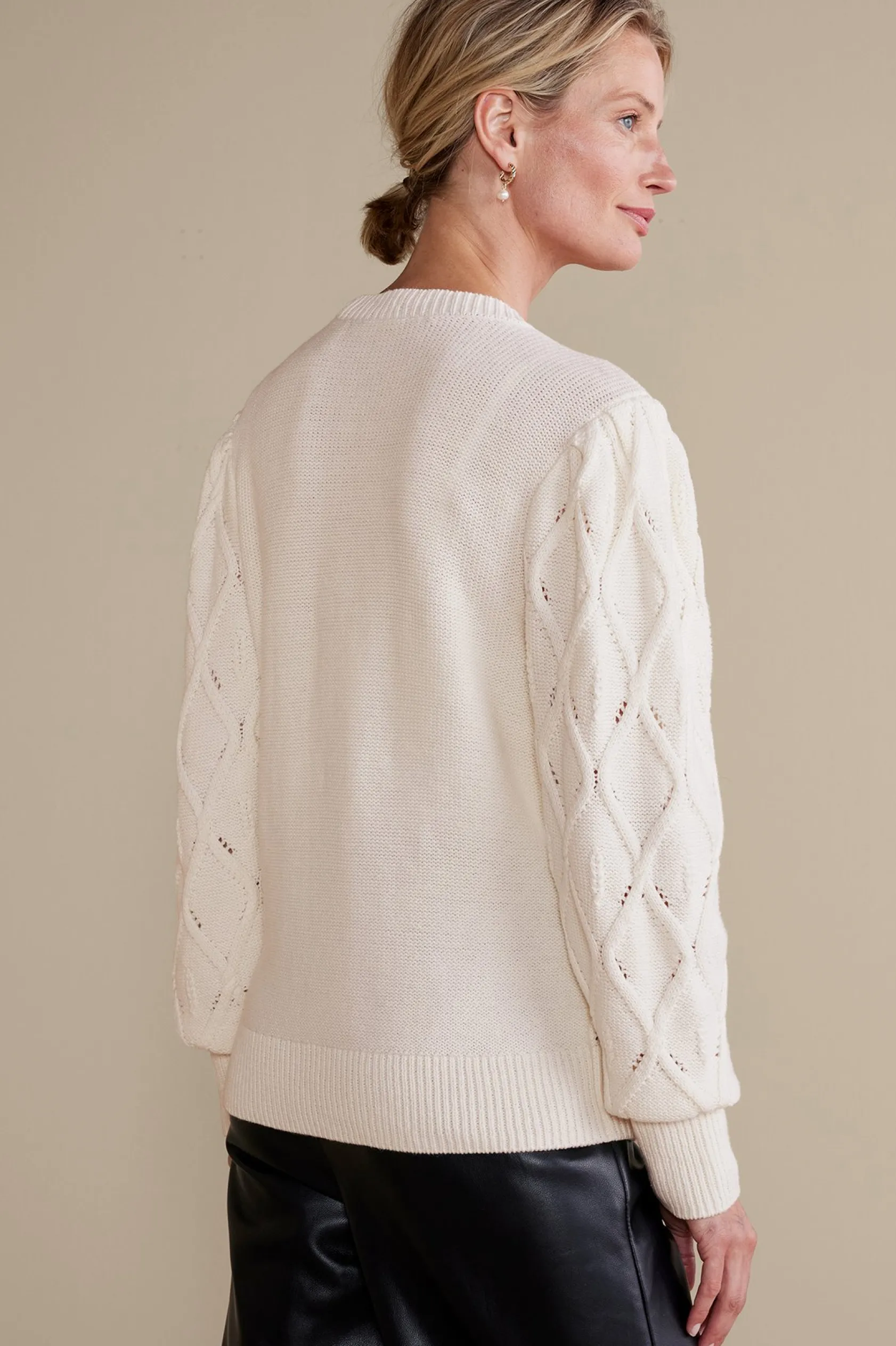 Soft Surroundings Meryl Cable Cardigan