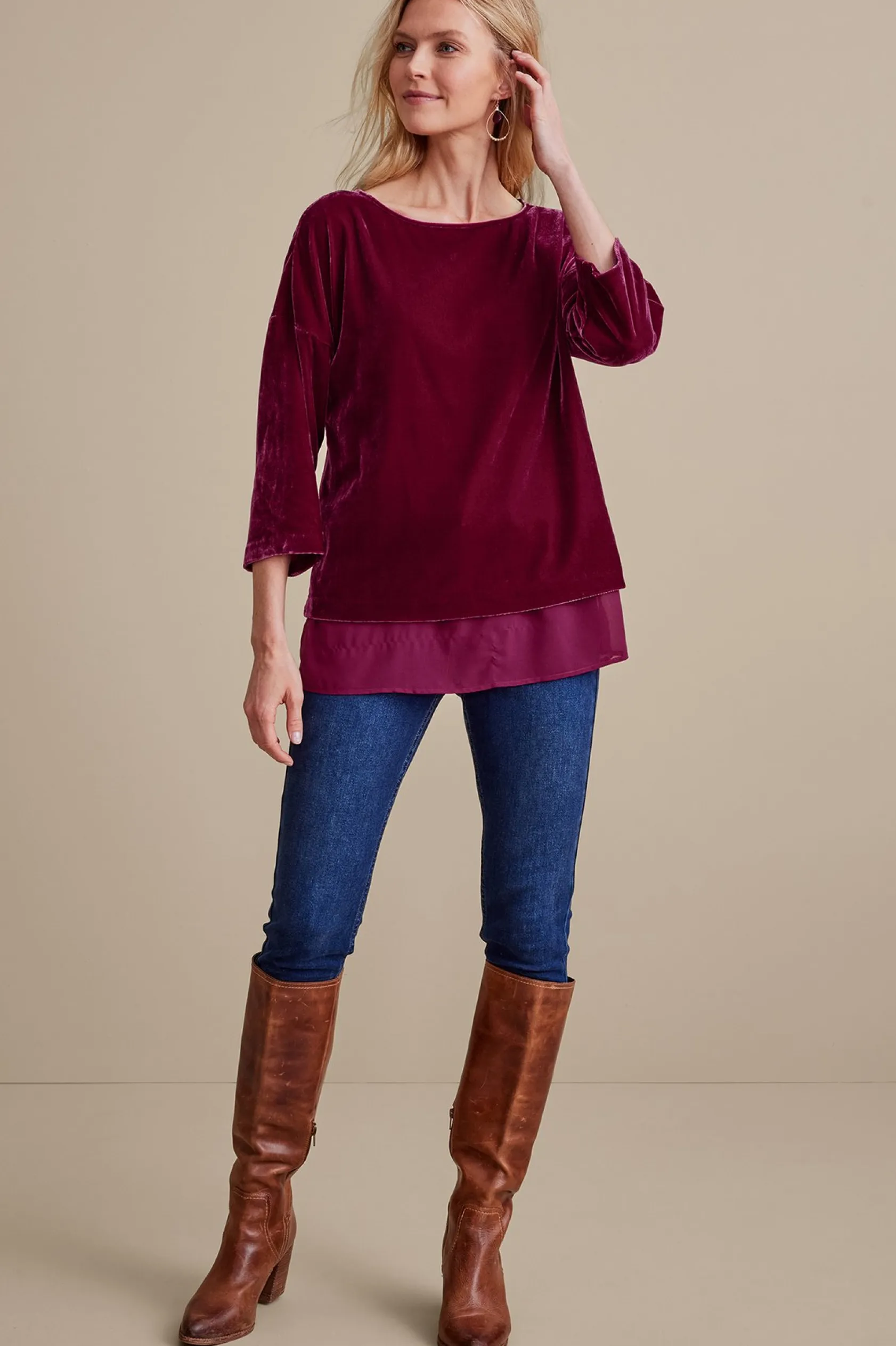 Soft Surroundings Millie Velvet Tunic