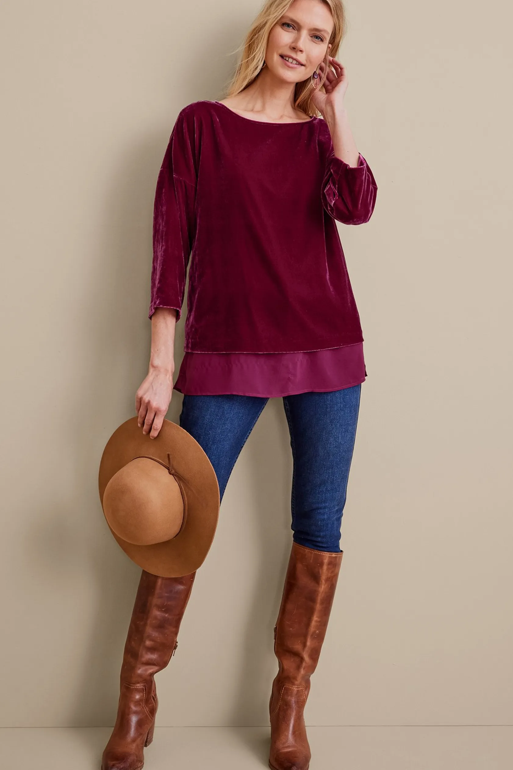 Soft Surroundings Millie Velvet Tunic