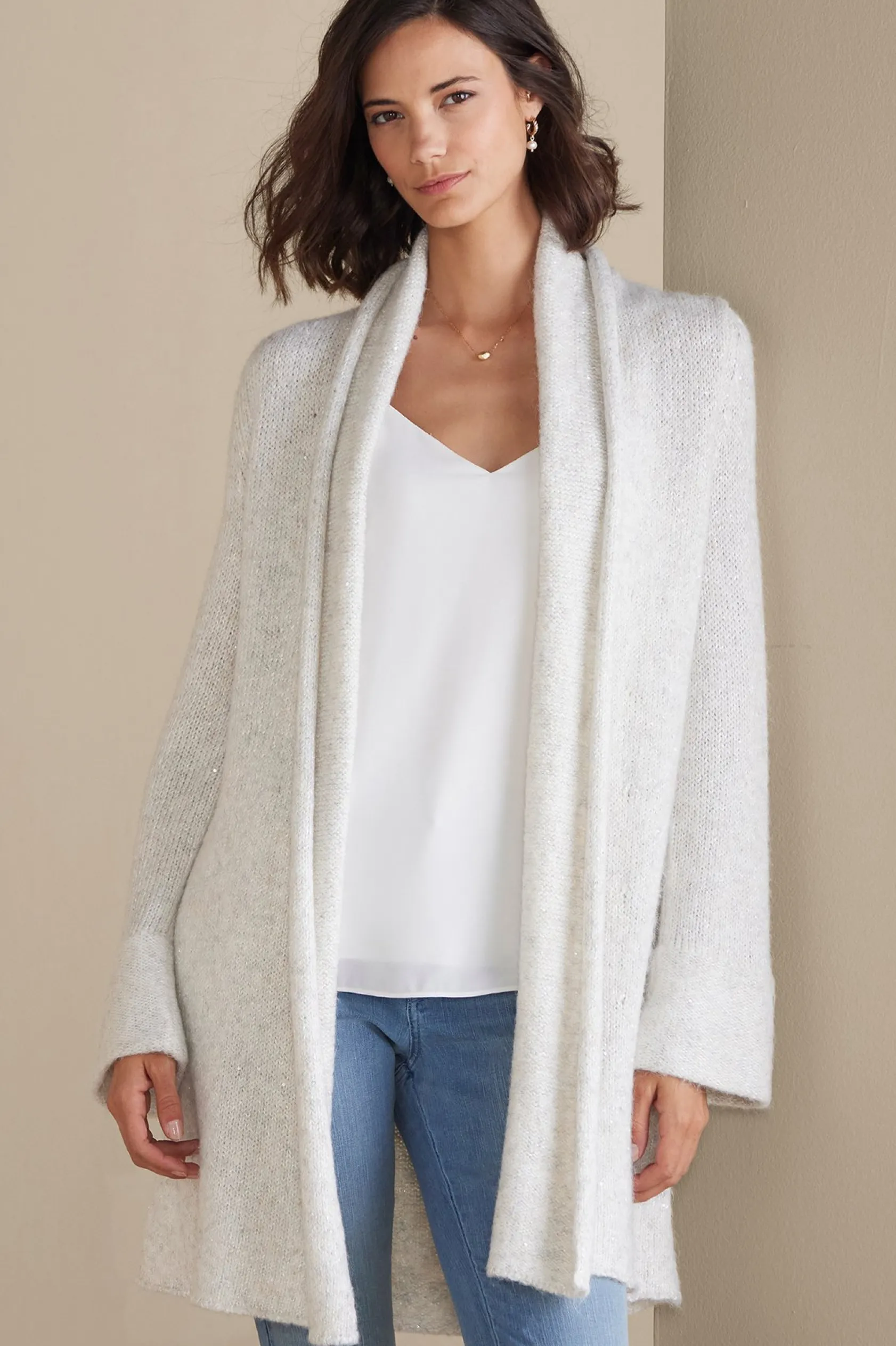 Soft Surroundings Neva Sequin Cardigan