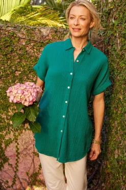 Soft Surroundings Petites Je Veux Gauze Top