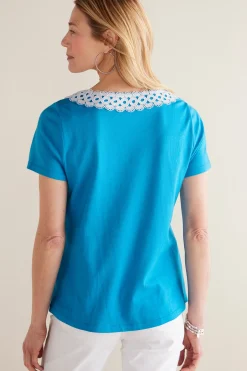 Soft Surroundings Petites Kaitlyn Embellished Knit Tee