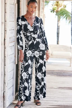 Soft Surroundings Petites Penelope Long Sleeve Jumpsuit