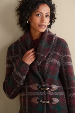 Soft Surroundings Petites Plaid Sweater Coat