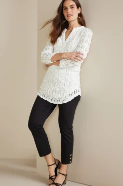 Soft Surroundings Petites Priya Knit Lace Tunic