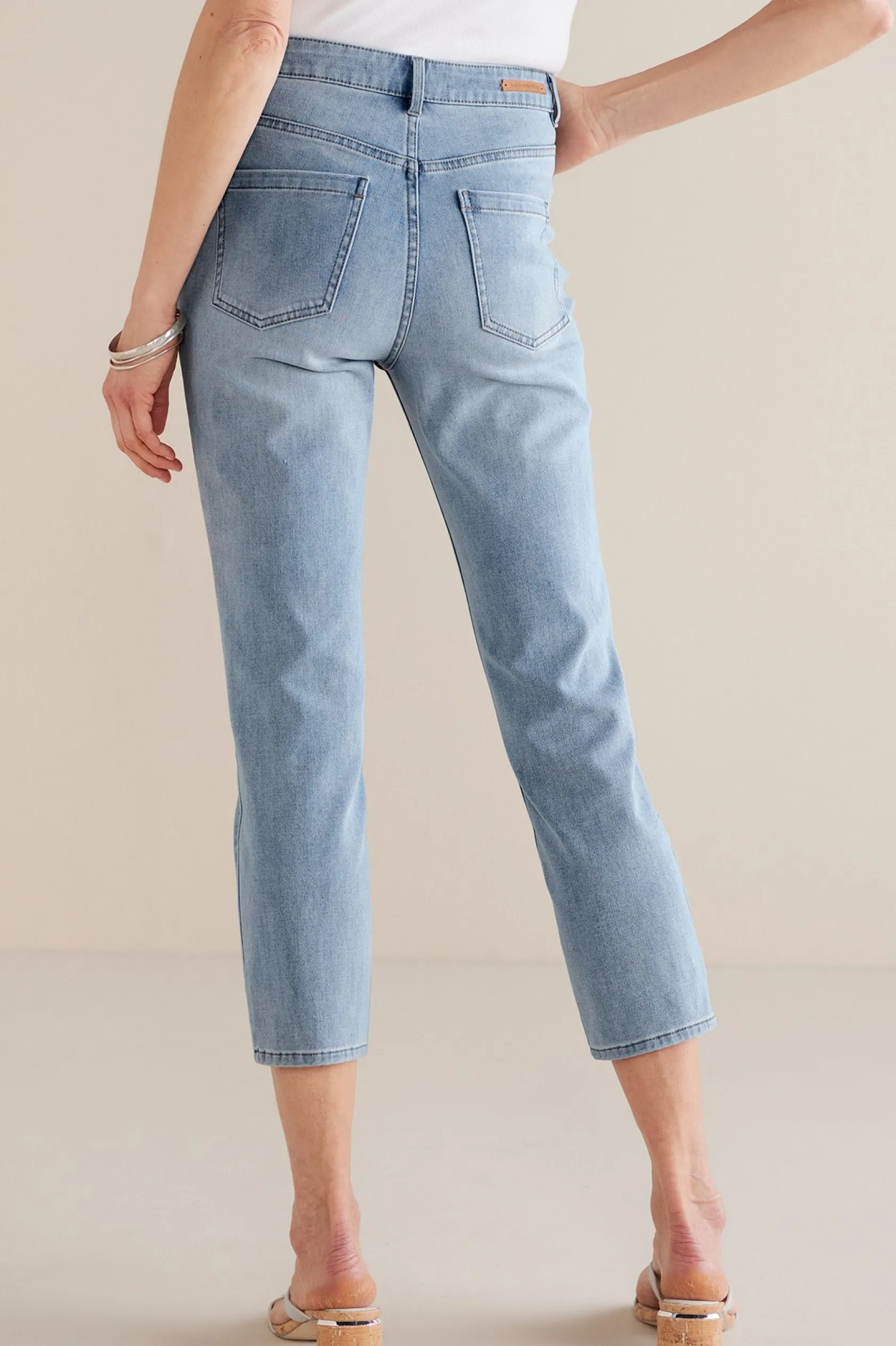 Soft Surroundings Petites Ultimate Denim Slim Leg Crop Jeans