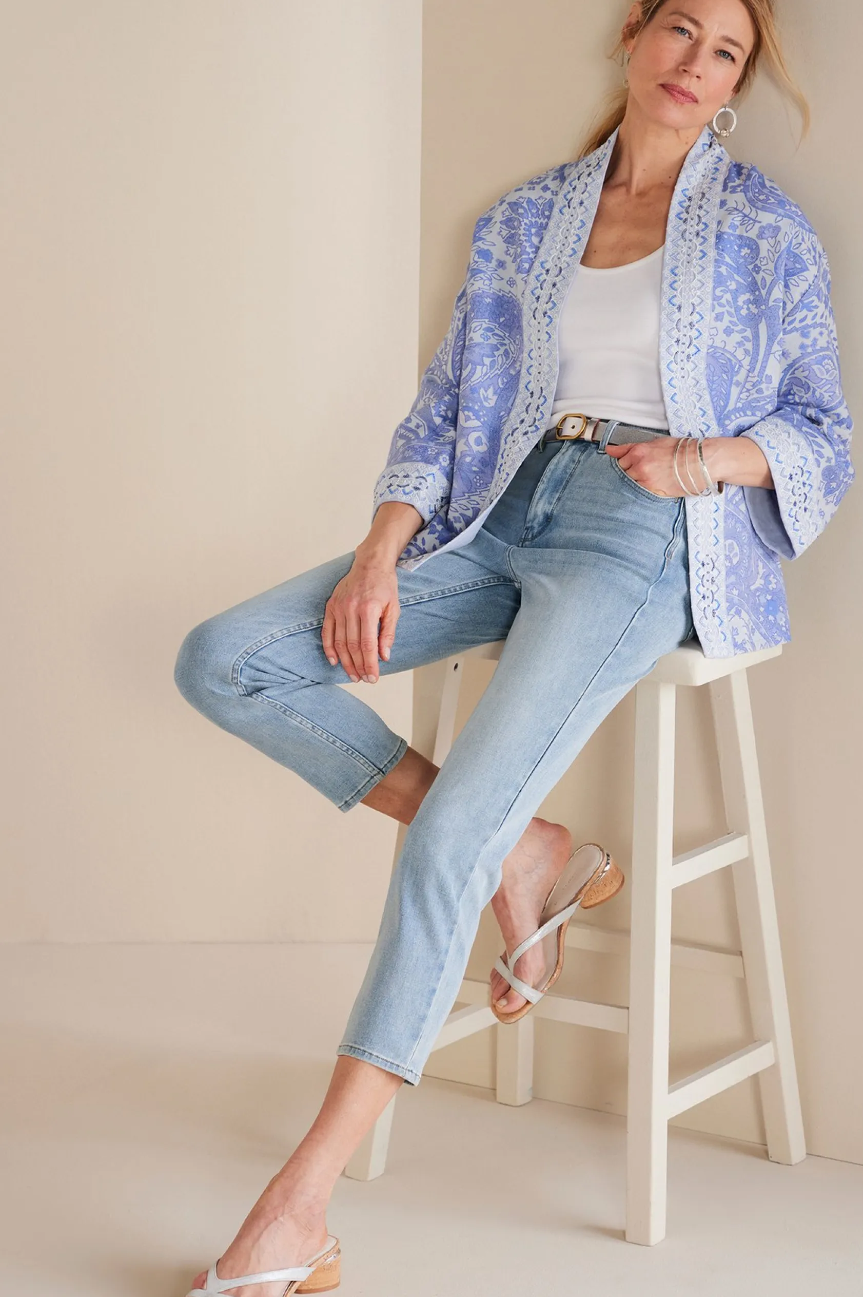 Soft Surroundings Petites Ultimate Denim Slim Leg Crop Jeans